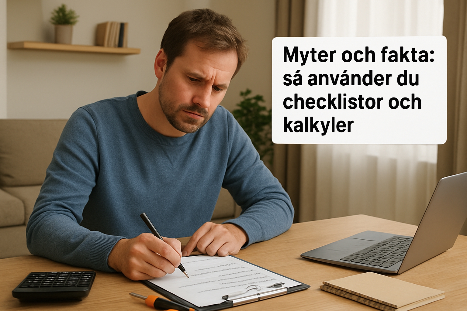 Myter och fakta: så använder du checklistor och kalkyler för vård, resor, renovering, juridik och solceller